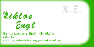 miklos engl business card